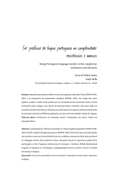 Ser professor de l&iacute;ngua portuguesa na complexidade