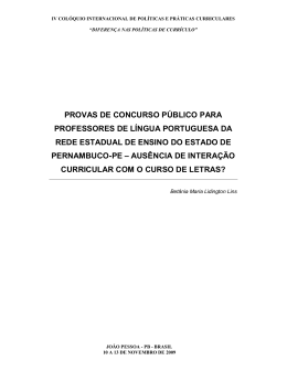 PROVAS DE CONCURSO P&Uacute;BLICO PARA