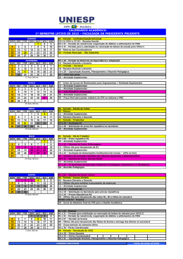 calendário acadêmico 1º semestre letivo de 2015