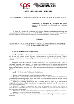 FATEC &ndash; PRESIDENTE PRUDENTE - FATEC de Presidente Prudente