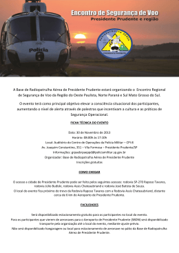 Encontro de Seguran&ccedil;a de Voo &ndash; Presidente Prudente-SP