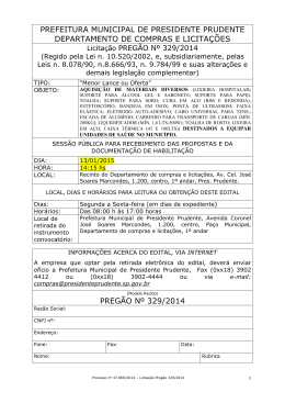 prefeitura municipal de presidente prudente departamento de