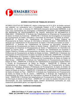 Acordo Coletivo de Trabalho AC - Sindpd-pa