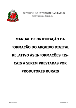ANEXO I - LEIAUTE FISCAL DE PROCESSAMENTO DE DADOS
