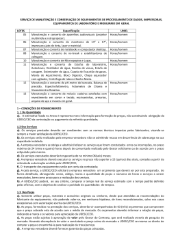 SERVI&Ccedil;O DE MANUTEN&Ccedil;&Atilde;O E CONSERVA&Ccedil;&Atilde;O DE