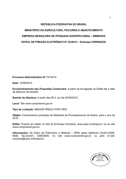 Edital Preg&atilde;o 22-2010 Processamento de dados.