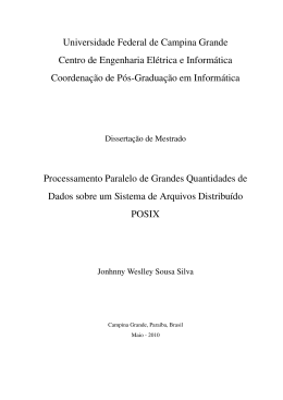 Processamento Paralelo de Grandes Quantidades de Dados sobre