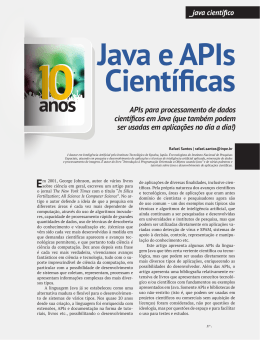 APIs para processamento de dados cient&iacute;ficos em Java