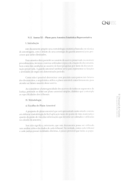 Plano para Amostra Estat&iacute;stica Representativa