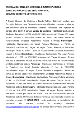 ESCOLA BAHIANA DE MEDICINA E SA&Uacute;DE P&Uacute;BLICA