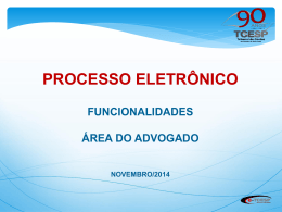 processo eletrônico - Tribunal de Contas do Estado de São Paulo