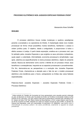 PROCESSO ELETR&Ocirc;NICO NOS JUIZADOS ESPECIAIS