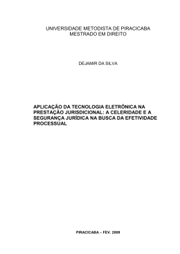 aplica&ccedil;&atilde;o da tecnologia eletr&ocirc;nica na presta&ccedil;&atilde;o jurisdicional