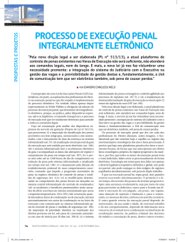 processo de execu&ccedil;&atilde;o penal integralmente eletr&ocirc;nico