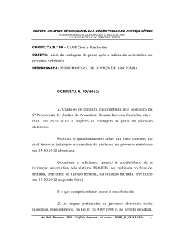 Consulta n. 49/2012 - Centro de Apoio Operacional das Promotorias