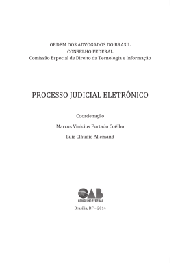 PROCESSO JUDICIAL ELETR&Ocirc;NICO