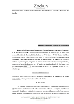 Excelent&iacute;ssimo Senhor Doutor Ministro Presidente do - Sinoreg-SP