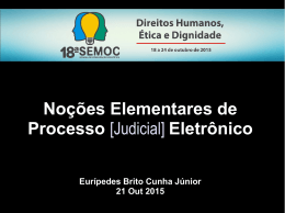 Noções Elementares de Processo [Judicial] Eletrônico