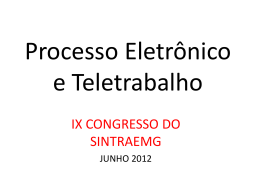 Processo Eletrônico e Teletrabalho