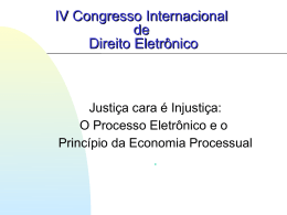 Princ&iacute;pio da Economia Processual