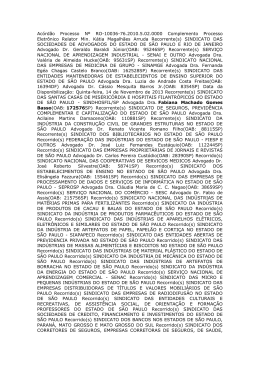 Ac&oacute;rd&atilde;o Processo N&ordm; RO-10036-76.2010.5.02.0000