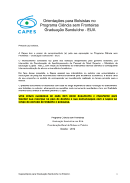 Gradua&ccedil;&atilde;o Sandu&iacute;che - EUA - CAPES