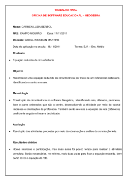 Equa&ccedil;&atilde;o reduzida da circunfer&ecirc;ncia