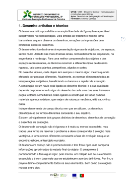 1. Desenho art&iacute;stico e t&eacute;cnico