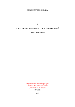 S&Eacute;RIE ANTROPOLOGIA 3 O SISTEMA DE PARENTESCO DOS