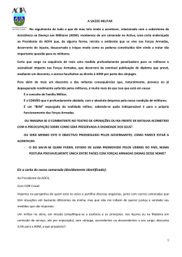 O Verdadeiro Estado da Saúde Militar