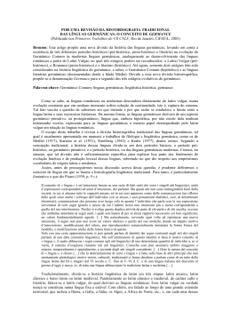 Historiografia tradicional das línguas germânicas