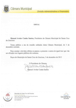 Câmera Munãoíipsu - Câmara Municipal de Santa Cruz da Graciosa