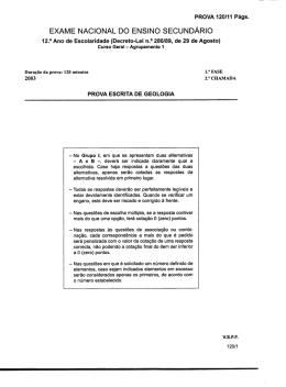 2ª chamada e critérios de correcção