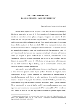 &ldquo;EM LISBOA SOBRE LO MAR&rdquo;: IMAGENS DE LISBOA NA POESIA