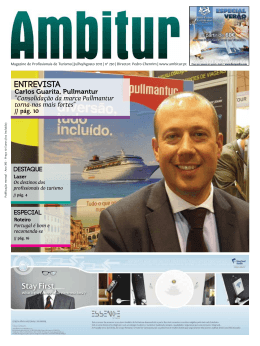 In Revista Ambitur, Julho & Agosto 2012