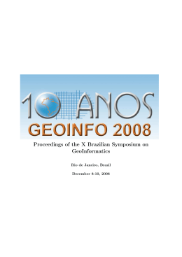 Proceedings of the X Brazilian Symposium on GeoInformatics