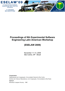 Proceedings Eselaw 2009 - Departamento de Computa&ccedil;&atilde;o