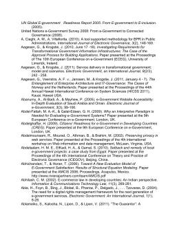 UN Global E-government Readiness Report 2005