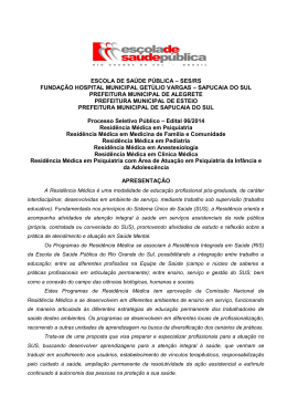 Programas de Resid&ecirc;ncia M&eacute;dica