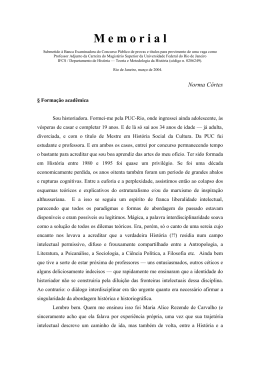Memorial. Submetido à banca examinadora do - PPGHIS