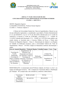 Edital - UFVJM