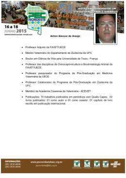 Airton Alencar de Araújo • Professor Adjunto da FAVET/UECE