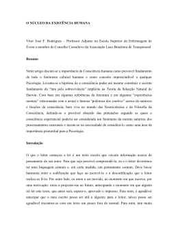 O N&Uacute;CLEO DA EXIST&Ecirc;NCIA HUMANA V&iacute;tor Jos&eacute;