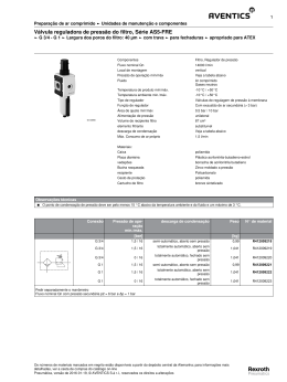 Válvula reguladora de pressão do filtro, Série AS5-FRE