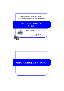 GERADORES DE VAPOR - Engenharia Industrial Madeireira