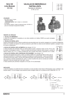 V&aacute;lvulas de Emerg&ecirc;ncia e Partida Lenta