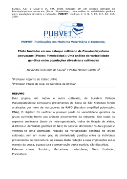 Efeito fundador em um estoque cultivado de