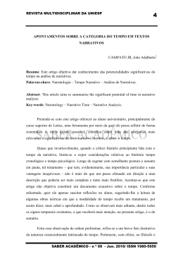 apontamentos sobre a categoria do tempo em textos