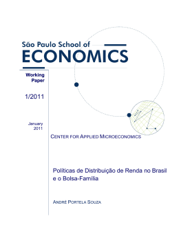 Pol&iacute;ticas de Distribui&ccedil;&otilde;es de Renda no Brasil e o Bolsa - C