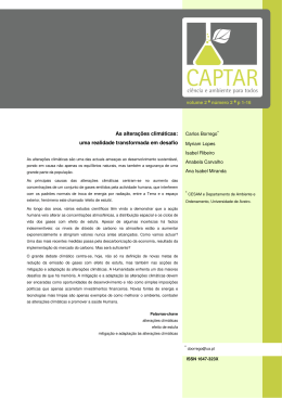 As altera&ccedil;&otilde;es clim&aacute;ticas: uma realidade transformada em desafio